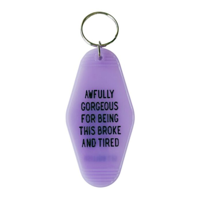 Awfully Gorgeous for Being this Broke and Tired Motel Style Keychain in Translucent Violet 2 5a9c3f7d 585d 430e a40c 7d3822700d8c