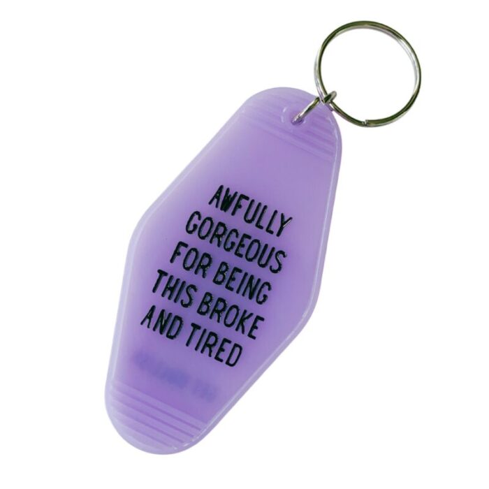 Awfully Gorgeous for Being this Broke and Tired Motel Style Keychain in Translucent Violet 3 0ed273eb 184c 4923 999e 58841551071b