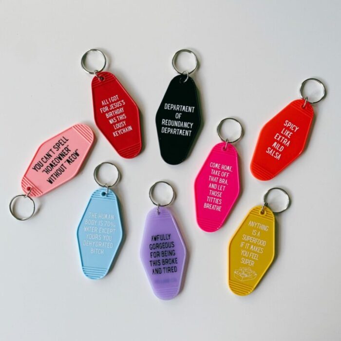 Awfully Gorgeous for Being this Broke and Tired Motel Style Keychain in Translucent Violet 5 6e1f402b 5bd6 4957 bfe8 c1131c85ae18