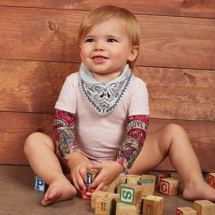 Baby Bandana Bib and Burp Pad Set in Black and White Unisex Useful and Funny Baby Gift 2