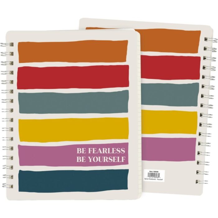 Be Fearless Be Yourself Spiral Notebook Celebrate Pride LGBTQ