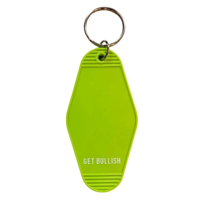 Bird Nerd Motel Style Keychain in Lime Green 3