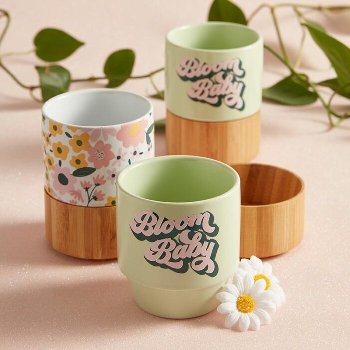 Bloom Baby Petite Ceramic Mug with Bamboo Base 3