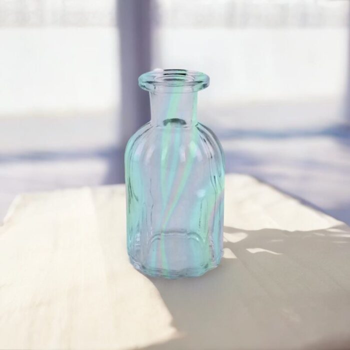 Blue Iridescent Glass Mini Bud Vase 3