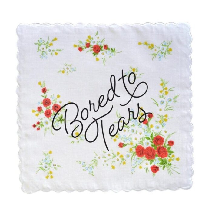 Bored to Tears Retro Hankie Floral Print Cotton Handkerchief 5