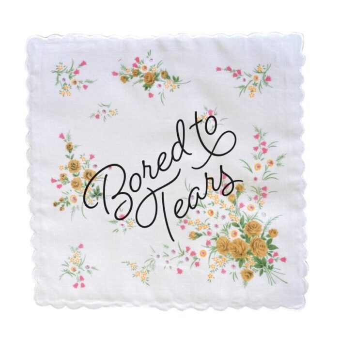 Bored to Tears Retro Hankie Floral Print Cotton Handkerchief 6