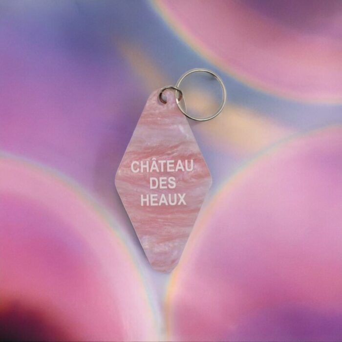 Chateau Des Heaux Motel Style Keychain in Crystal Pink 6 6d0e69c9 f111 4ce3 bf37 b936fa9eeef6