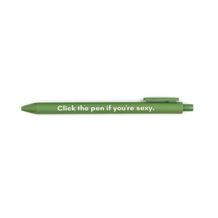 Click The Pen If Youre Sexy Pen Gel Click Pen in Olive Green 2