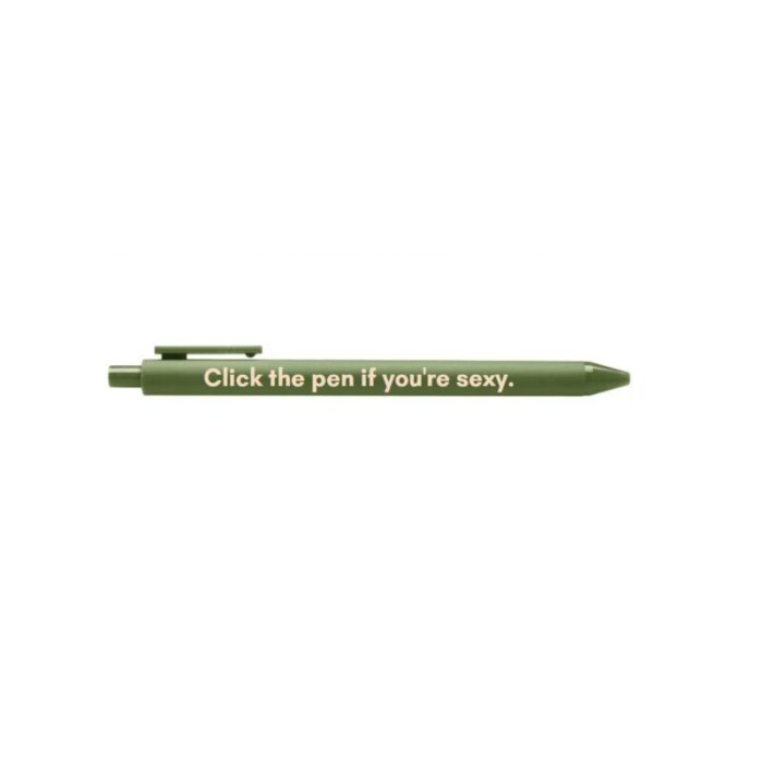 Click The Pen If Youre Sexy Pen Gel Click Pen in Olive Green 3