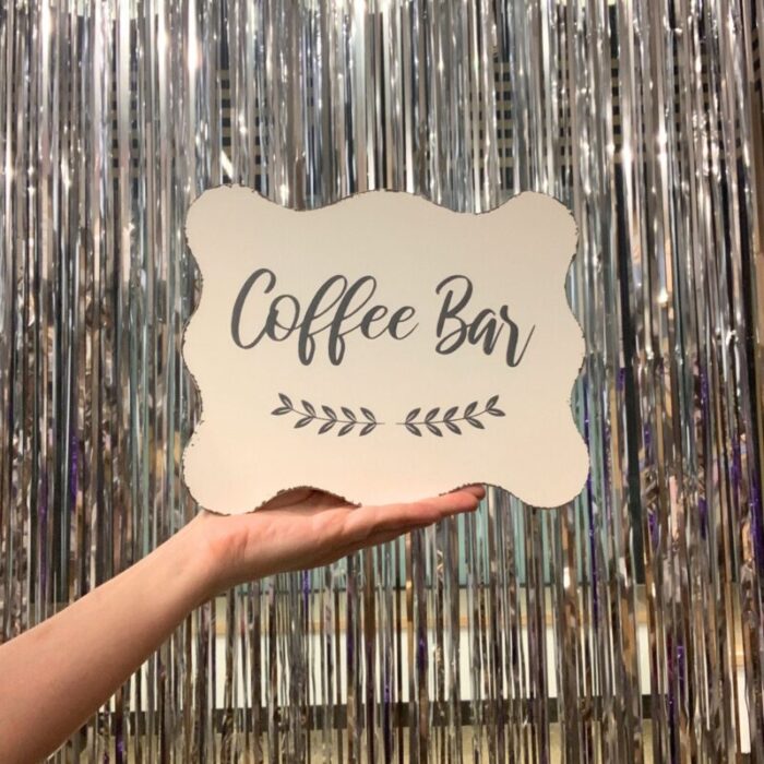 Coffee Bar Sign Rustic Metal Sign Decor Decorative Tabletop Display 10 x 8 3