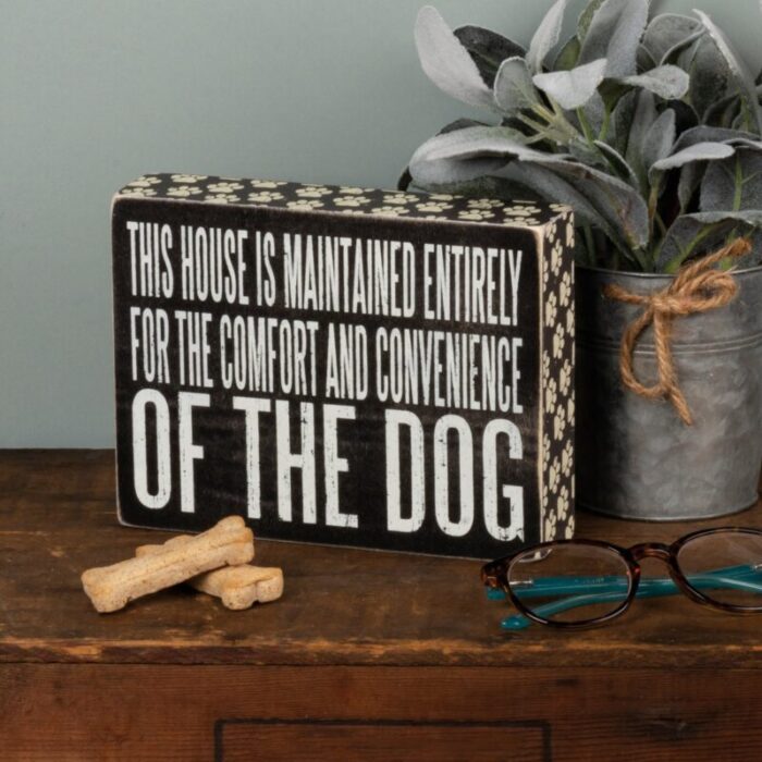 Comfort Dog Box Sign Black And White Wooden Box Decor 7 50 x 5 75 da3bfa09 9389 40b3 8719 0b735b4da9af