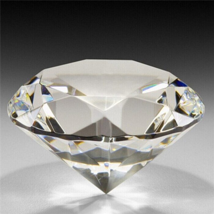 Diamond Bauble Paperweight Cut Glass 2 4 Diameter 2