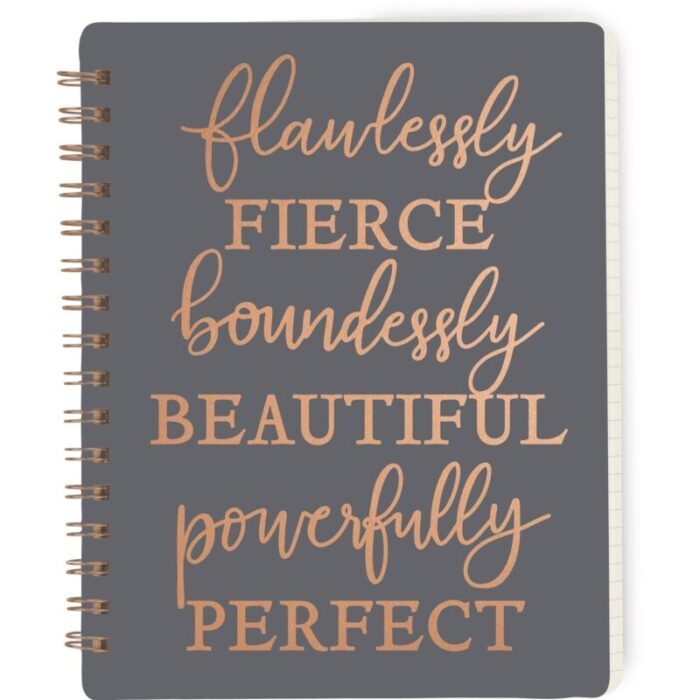 Flawlessly Fierce Spiral Notebook Foil Lettering 5 75 x 7 50 120 Lined Pages 3