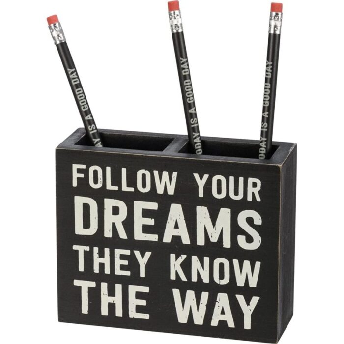 Follow Your Dreams Stationery Set Giftable Notebooks Pencils Pen Holder 3