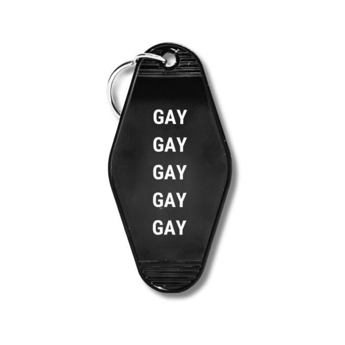 GAY GAY GAY GAY GAY Motel Style Keychain in Black 4 57de916e c6ee 4e1e 9ffd 39bc40020da3