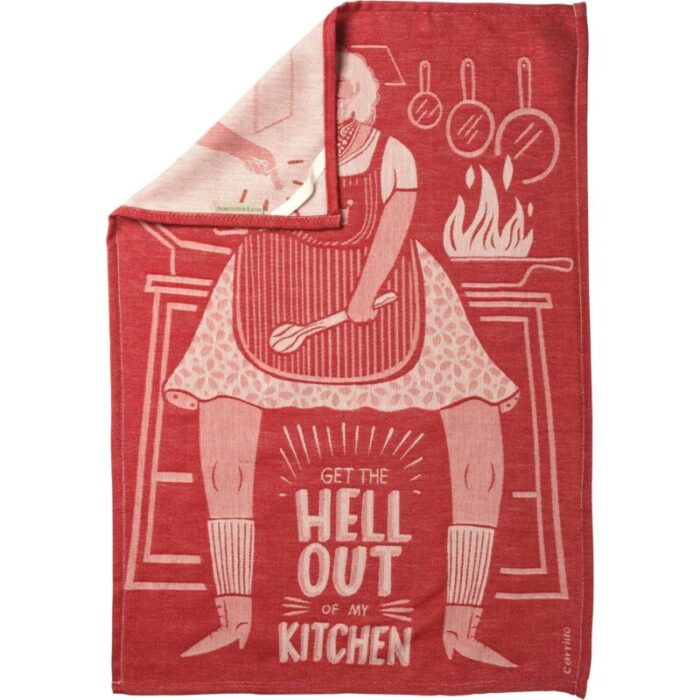 Get The Hell Out of My Kitchen Dish Cloth Towel Novelty Tea Towel Cute Kitchen Hand Towel 20 x 28 3