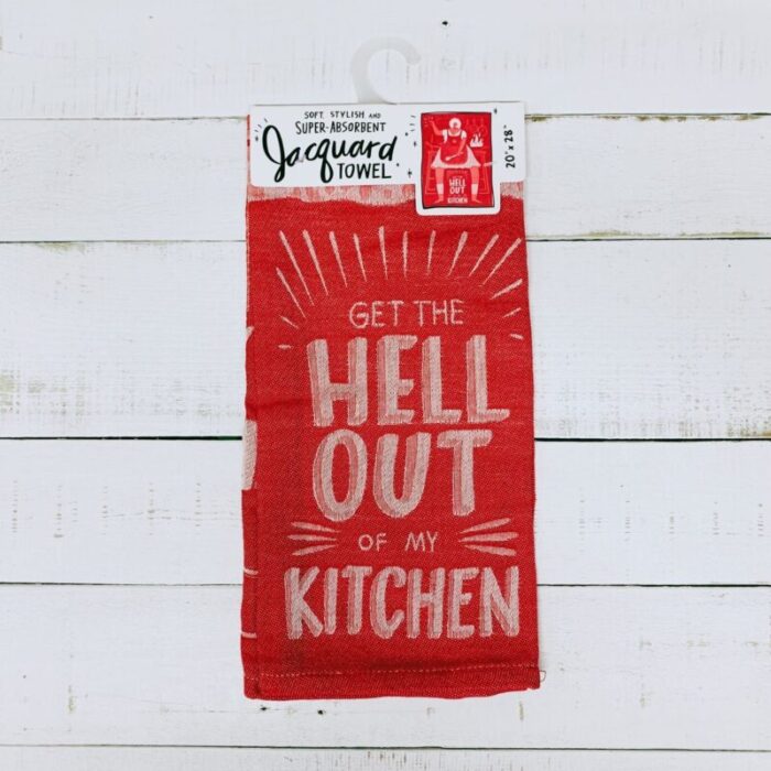 Get The Hell Out of My Kitchen Dish Cloth Towel Novelty Tea Towel Cute Kitchen Hand Towel 20 x 28 5