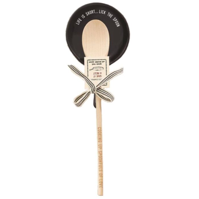 Giftable Spoon Rest and Wooden Spoon Set 2