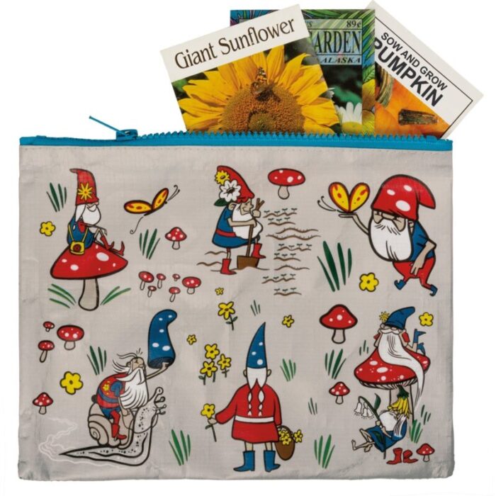 Gnomes Recycled Material CuteCoolUnique Zipper PouchBagClutchCosmetic Bag 9 5 x 7 2 7406bd9b 4df1 441d 86a7 e94ce5cd6c36