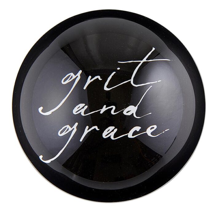 Grit And Grace Glass Dome Paperweight In a Gift