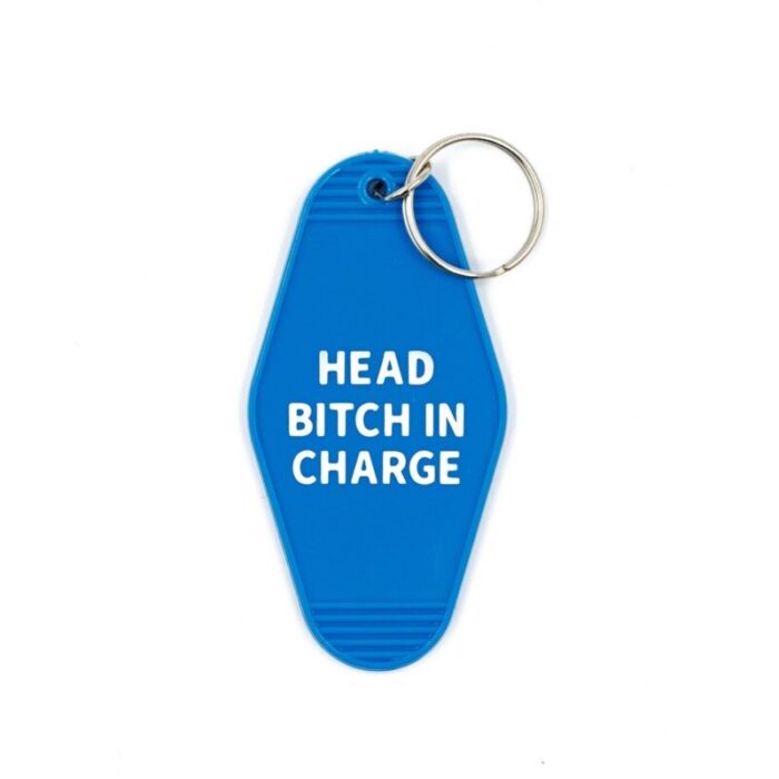 Head Bitch in Charge Motel Style Keychain in Blue 2 950e0011 d065 46e8 a19d adead08e0636