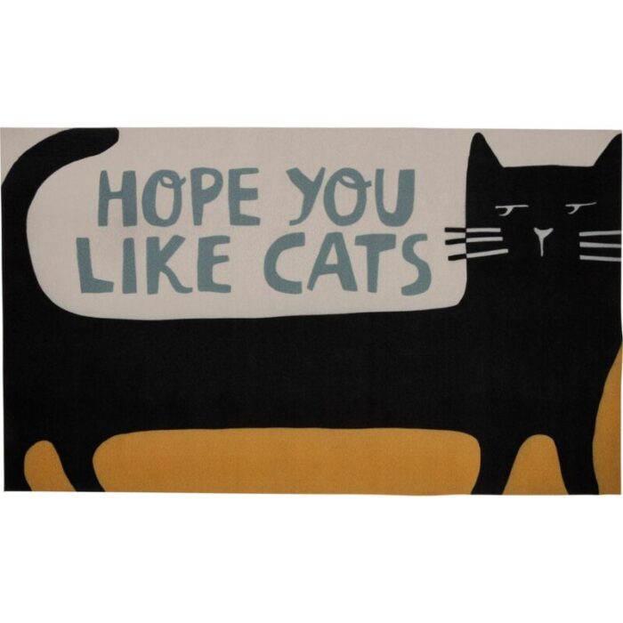 Hope You Like Cats Doormat Entryway IndoorOutdoor Rug 34 x 20 Slip Resistant Backing 2