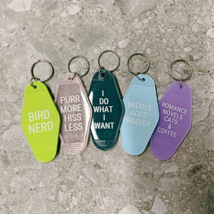 I Do What I Want Motel Style Keychain in Green 6