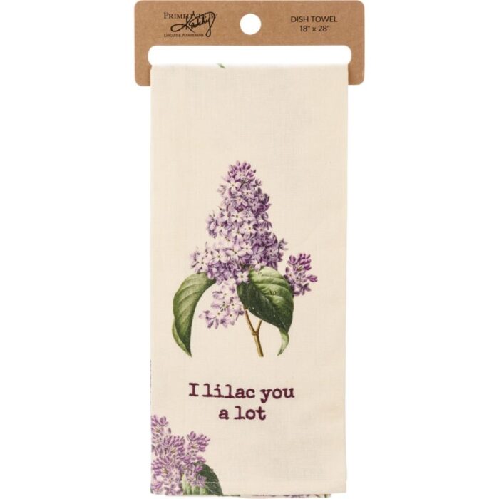 I Lilac You A Lot Dish Cloth Towel Cotten Linen Novelty Tea Towel Cute Kitchen Hand Towel 18 x 28 2