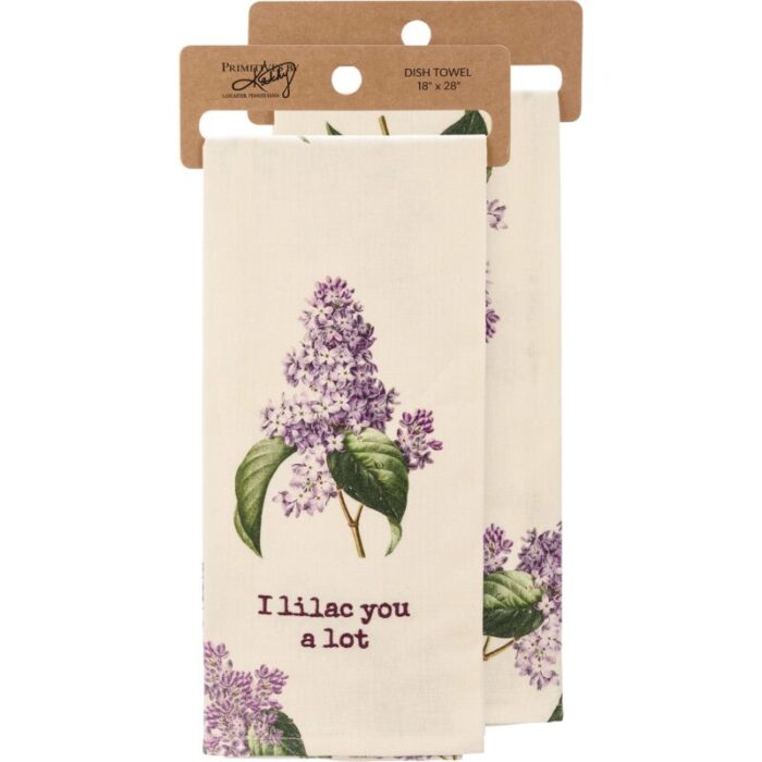 I Lilac You A Lot Dish Cloth Towel Cotten Linen Novelty Tea Towel Cute Kitchen Hand Towel 18 x 28