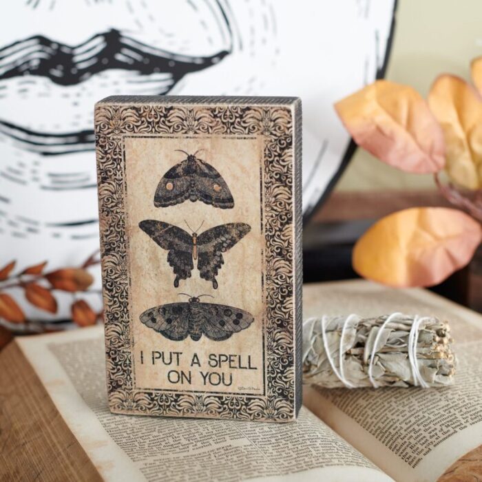 I Put A Spell On You Wooden Block Sign 4 x 5 5