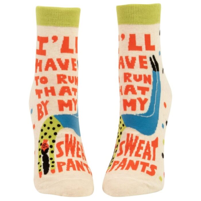 Ill Have To Run That By My Sweatpants Womens Ankle Socks BlueQ at GetBullish