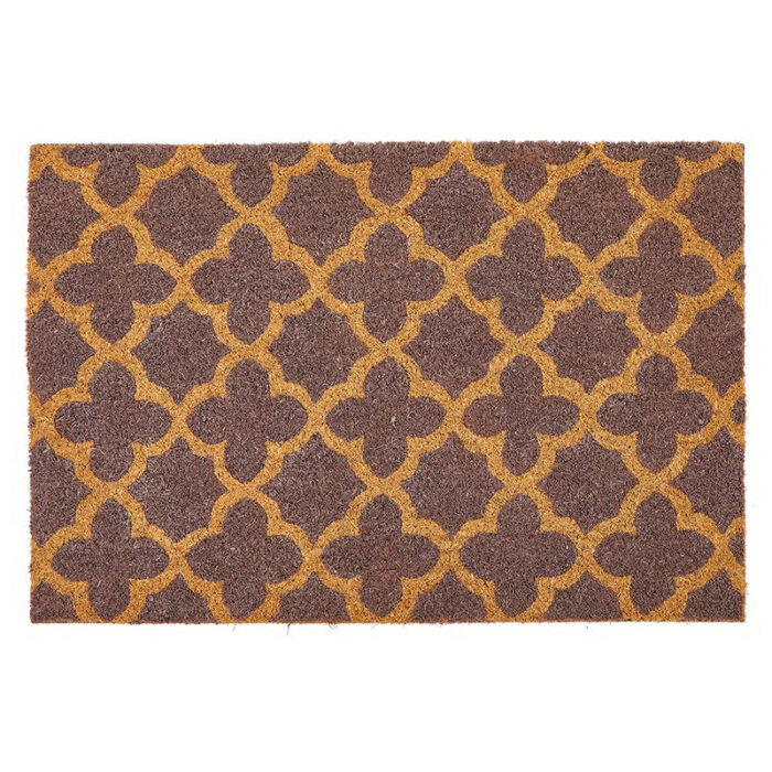 Lavender Print Coir Fiber Doormat Outdoor Patio Rug 24 X 17 2