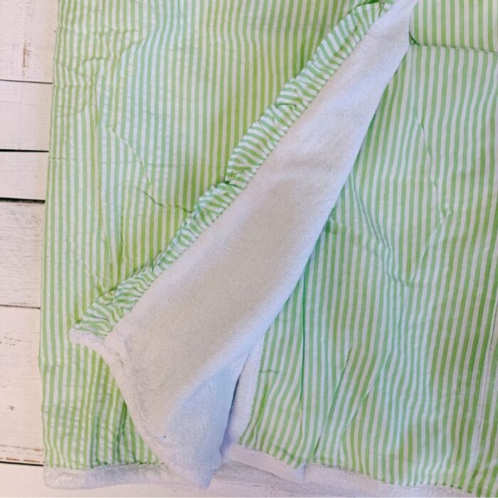 Lime Seersucker Spa Wrap Stripes Bath Body Towel Shower 3