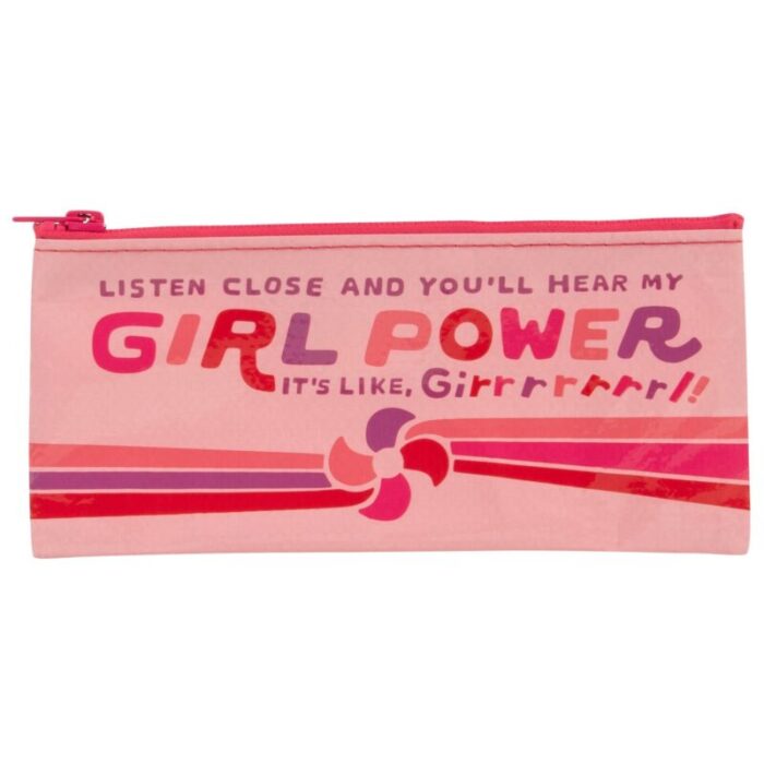 Listen Close And Youll Hear My Girl Power Recycled Material Zipper Pouch BlueQ at GetBullish 2