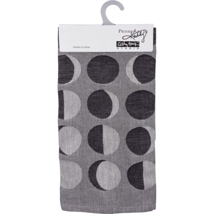 Love You To The Full Moon And Back Kitchen Towel Black Cat Moon Phases 20 x 28 6