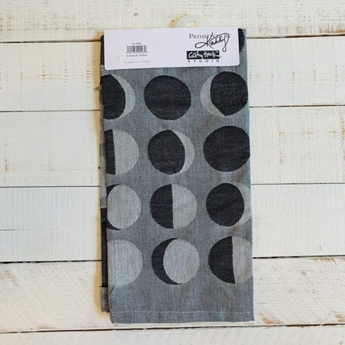 Love You To The Full Moon And Back Kitchen Towel Black Cat Moon Phases 20 x 28 9