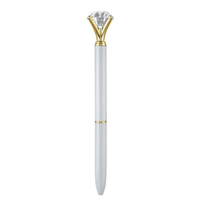 Matte Silver Gem Pen Giftable Single Pen Novelty Office Desk Supplies