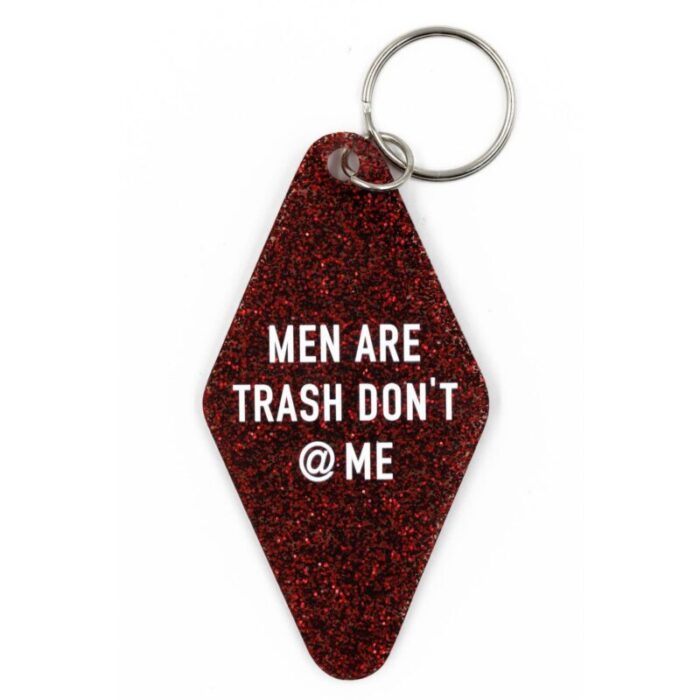 Men Are Trash Dont Me Motel Keychain in Glitter Maroon 2 3c846c23 65fc 43fa ba62 033a9aa8a305