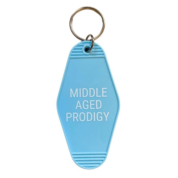 Middle Aged Prodigy Motel Style Keychain in Blue 2