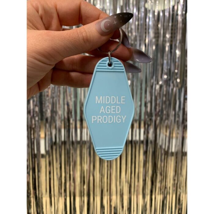 Middle Aged Prodigy Motel Style Keychain in Blue 4