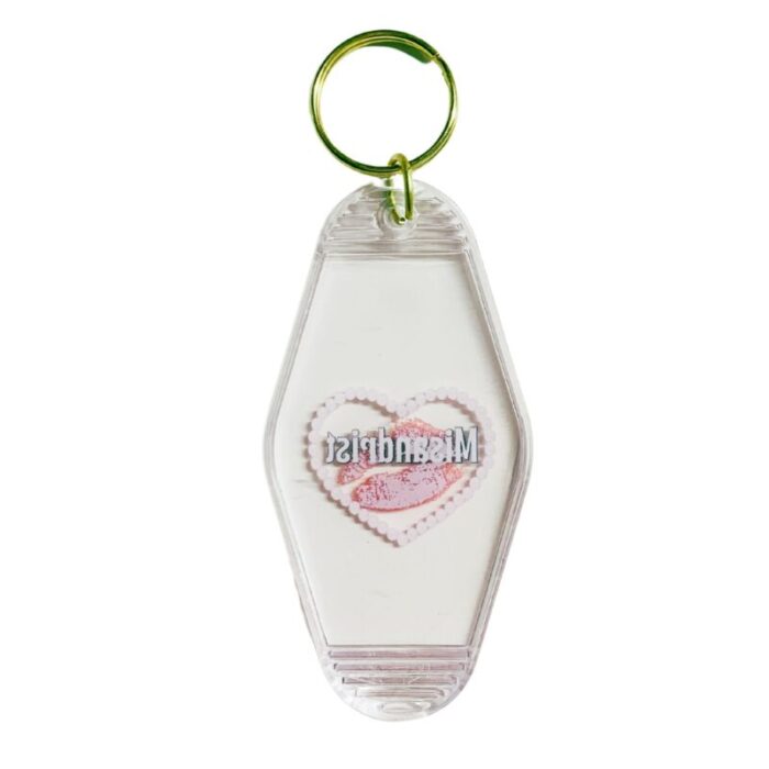 Misandrist Motel Keychain Crystal Clear 2