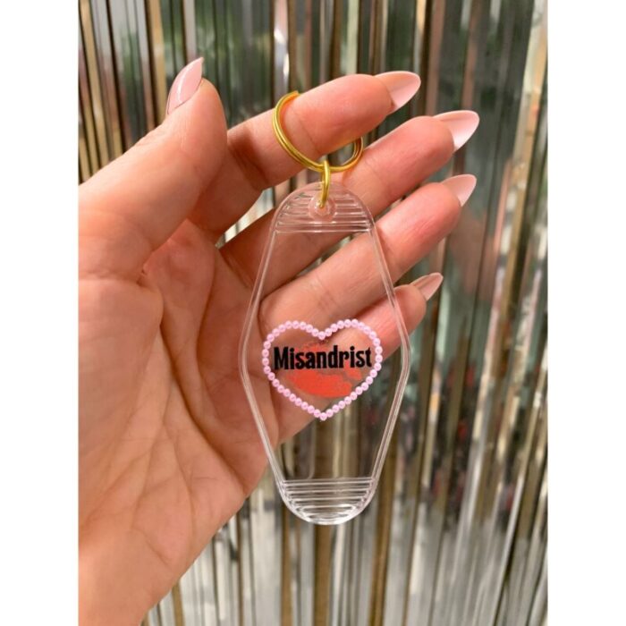 Misandrist Motel Keychain Crystal Clear 3 6f227ad5 ce07 48ce a292 fc4d09c748f1