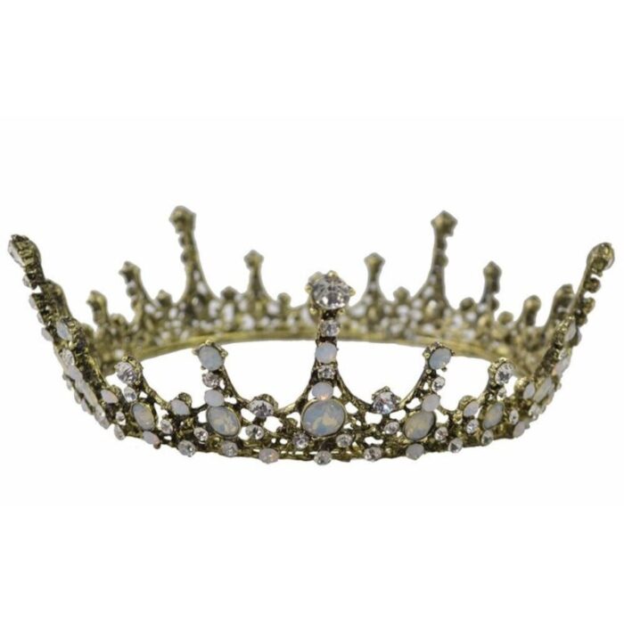 Moonlight Ice Queen Royalty Crown Tiara in Opal and Champagne Gold or Silver 2 Options 3