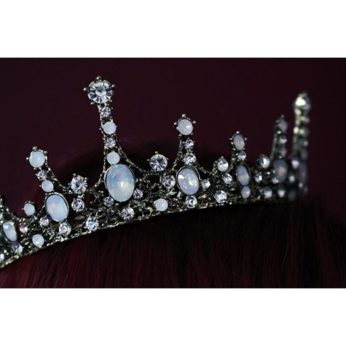 Moonlight Ice Queen Royalty Crown Tiara in Opal and Champagne Gold or Silver 2 Options 4