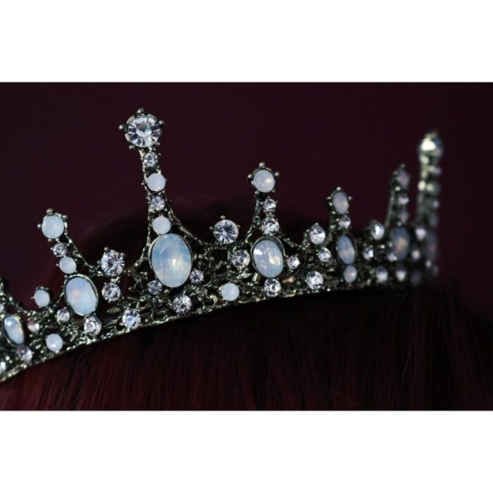 Moonlight Ice Queen Royalty Crown Tiara in Opal and Champagne Gold or Silver 2 Options 7