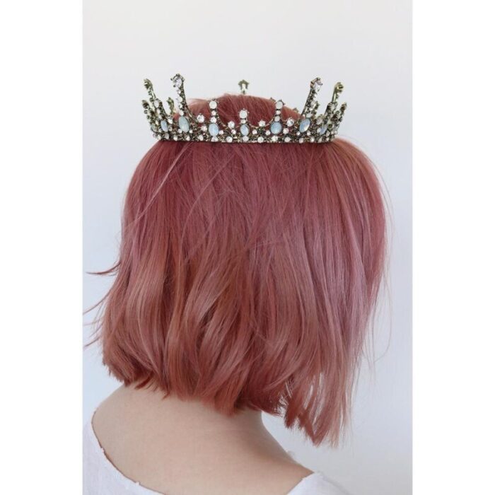 Moonlight Ice Queen Royalty Crown Tiara in Opal and Champagne Gold or Silver 2 Options