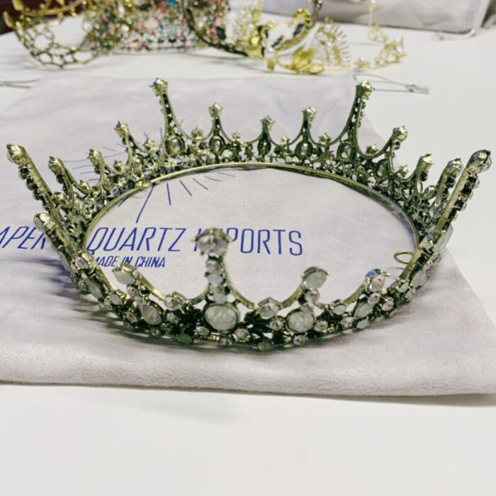 Moonlight Ice Queen Royalty Crown Tiara in Opal and Champagne Gold or Silver 2 Options 8