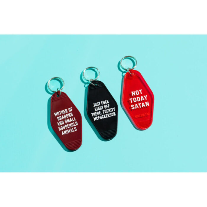 Mother of Dragons and Small Household Animals Motel Style Keychain in Dark Red 6