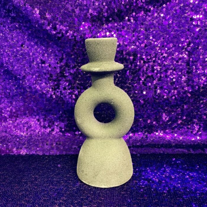 Small Abstract Candle Holder Ceramic Taper Candle Stand 3 x 7 5