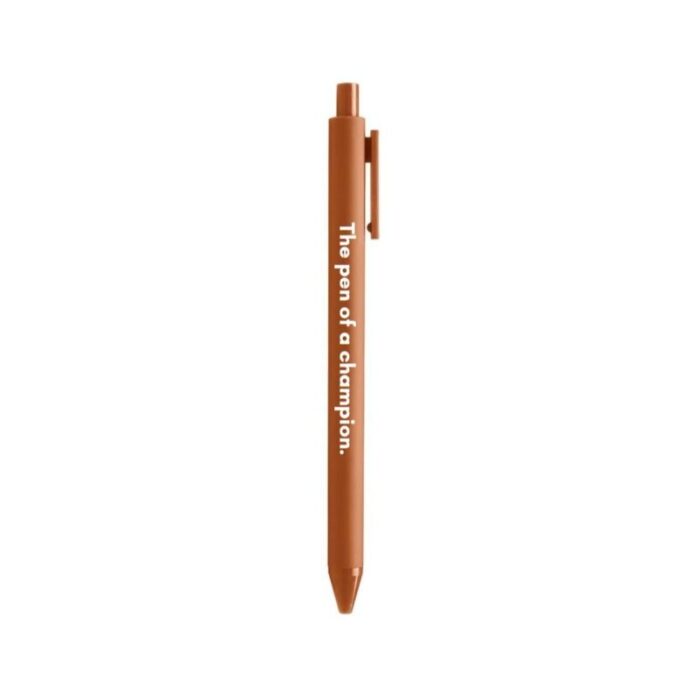 The Pen Of A Champion Pen Gel Click Pen in Caramel